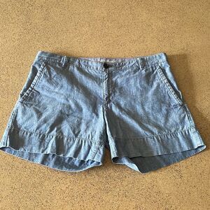 Banana Republic City Chino cotton chambray shorts 6S